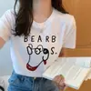 Camiseta de Verano de Manga Corta Lightning Warehouse para Mujer, Corte Holgado, Estilo Coreano, Moda Ins, Estampado de Dibujos Animados Versátil, Top de Manga Media para Mujer
