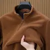 Chaqueta de polar para hombre de primavera y otoño, estilo juvenil, polar de doble cara, forro interior engrosado