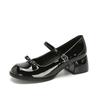 Sapatos Mary Jane Genuínos em Couro Estilo Francês para Mulheres, Novo Modelo 2026, Salto Alto de Bico Quadrado com Design Único, Exalando uma Vibe Socialite de Nicho e Elegante