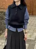 Chaleco Tejido de Cuello Polo Estilo Coreano de Gama Alta Luxi 2026 Principios de Primavera Chaleco Básico para Superponer Top Ss968
