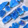 Venta Caliente Transfronteriza Piedra Cruda de Cristal Más Color Rojo Azul Racimo de Cristal Feng Shui Adornos de Escritorio Artesanías Venta al por Mayor