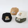 Gorra Boina de Mezclilla para Salidas de Primavera y Otoño para Bebés de 1-3 Años Gorra Delantera Oso de la Suerte Estilo Retro Sombrero para el Sol