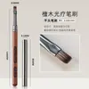 Pluma para Uñas Varilla de Sándalo con Tapa Base Cuadrada Pequeña Pluma de Pegamento Pluma de Pegamento Base Pincel Corto Japonés Pluma de Pegamento Base Plana Larga Redonda Pluma de Fototerapia