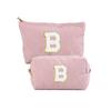 Bolsa de Hombro de Pana con Letras Transfronteriza de Amazon, Bolsa Bordada de Toalla, Bolsa de Almacenamiento para Neceser, Material de Pana