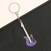 Llavero de guitarra con colgante de instrumento musical creativo, bolsa de regalo, pintura de metal, venta al por mayor transfronteriza
