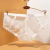 Nuevos Calzones de Encaje para Mujer Sexy de Cintura Baja Cómodos Sin Costuras de Malla Transparentes Calados Tentación Chica Calzones Triángulo
