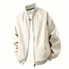 Jaqueta casual estilo coreano ins com gola alta para homens, nova jaqueta de voo folgada para primavera e outono, jaqueta de beisebol, versátil para casais
