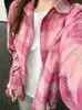 Camisa Xadrez Rosa Feminina Verão 2025 Top Fino Coreana Solta Casual Proteção Solar Manga Longa Camisa Casaco Tendência