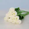 Decoração Floral de Tulipas Artificiais em Material PU Personalizado, Vegetação Semi-Artesanal para Mesa de Escritório, Tulipas Festivas