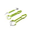 Cuchara para excavar frutas de acero inoxidable tres en uno, multifuncional, para el hogar, herramienta para tallar carne y frutas.