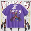 Camiseta de Manga Corta Nueva de Verano Prototipo de Poppy Playtime, Top Versátil para Niños y Niñas, de Moda
