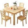 Mesa de comedor y silla de madera maciza, mesa de comedor para apartamentos pequeños, moderna, sencilla, estilo chino, cuadrada, gruesa, para uso doméstico.