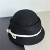 Sombrero Elegante con Lazo Estilo Francés Inspirado en Hepburn para Mujer, Temperamento Aristocrático de Alta Gama, Sombrero Tipo Cubo de Moda con Borde Enrollado