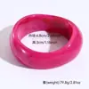 Popular Joyería Transfronteriza Europea y Americana Pulsera de Resina Translúcida Macaron Ancha Ovalada Estilo Retro Joyería para Mujer Venta al por Mayor