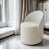 Taburete Giratorio Escandinavo para Vestir Dormitorio Respaldo Tocador Silla de Maquillaje para el Hogar Popular Taburete de Maquillaje para Vestidor Madera Maciza
