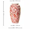 Vaso Cerâmico Estilo Chinês com Borboletas Vermelhas, Recipiente para Arranjo de Flores Multiespecificação, Conjunto de Potes de Armazenamento, Peça de Decoração para Entrada de Sala de Estar