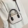 Bolsa de Mão Nicho Transfronteiriça para Axila Feminina 2025 Nova Cor Retro Color-Blocking Bolsa Transversal Versátil Bolsa Bowling Tendência