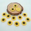 Acessórios de Flor de Resina Girassol 15mm/24mm Materiais de Decoração para Joias DIY Capa de Celular Vaso de Flores Porta-Retrato