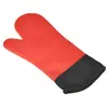 Guantes de Silicona para Barbacoa al Aire Libre, Hogar, Horno, Horno de Microondas, Resistentes al Calor, Aislantes Térmicos, Forro de Tela de Algodón, Guantes de Silicona