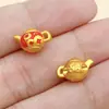 Contas Espaçadoras de Liga Estilo Chinês Sorte e Fortuna com Caractere "Fu", Lótus, Nó Chinês, Lingote de Ouro, Repolho Acessórios para Joias DIY Atacado