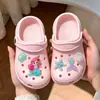 Chinelos Infantis Modelo 2026 para Meninas, Tamancos Fofos de Verão para Uso Externo com Tema de Sereia, Sapatos Fechados para Praia