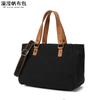 Bolso de mano informal para mujer, bolso diagonal de lona impermeable con primera capa de cuero, bolso de hombro de color sólido, suministro de fábrica desbordante