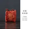 Bolsa para Tetera de Viaje Dinastías Tang y Song, Bolsa Tejida para Taza Nube, Brocado Hecho a Mano Estilo Chino Nuevo Bolsa de Almacenamiento Retro, Arte Textil para Juego de Té de Taza Maestra