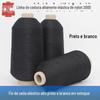 Linha de Nylon de Alta Elasticidade 200D Linha Overlock Nylon Preto e Branco Linha Overlock de Nylon Linha de Costura para Roupa de Yoga Pronta para Venda