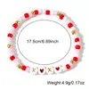 Pulseira de Miçangas Amor para Mulheres, Joias Doces Vermelhas e Rosas, Acessórios para Casal e Melhores Amigos no Atacado
