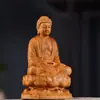 Artesanías de Talla en Madera de Tuya Sakyamuni Guanyin Dayi Tathagata Adornos Juego Literario Talla Estatuas de Buda Decorador de Escritorio