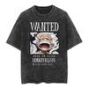 Camiseta Holgada de Dibujos Animados Japoneses Regreso de Hechizo Oversize Retro Vintage Lavada Batik Estampada Directamente