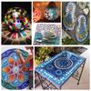 1cm diy vidro colorido translúcido lâmpada Tiffany mosaico de mica vitral opaco porta-velas de mesa lâmpada de mesa feita à mão