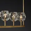 Candelabro de cobre puro cristal estilo americano moderno nórdico simple creativo personalizado para restaurante sala de muestras de diseñador hotel club