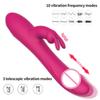 Productos para adultos transfronterizos al por mayor carga doble punto G conejo vibración masajeador varilla vibrador telescópico femenino AliExpress
