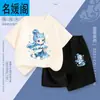 Traje de niño Verano 2025 Nuevo Ao Bing Ropa para niños Ropa de bebé Niñas Moda Nacional Algodón Puro Manga Corta Ropa de Verano