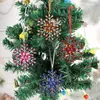 Copos de Nieve Navideños de Cristal Regalo Pequeño de Navidad Colgante Navideño de Aleación de Zinc Colgante para Decoración de Escena Colgante Venta al por Mayor
