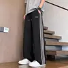 Atacado transfronteiriço calças esportivas americanas masculinas calças de moletom de verão listra lateral calças casuais masculinas e femininas marca da moda calças de perna larga