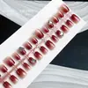 30 piezas de armadura usada a mano belleza granada diamante popular combinable no daña la uña extraíble uña terminada
