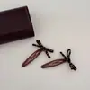 Pinza para el pelo de leopardo retro de alta gama con lazo, pinza para el pelo de estilo coreano de moda, nuevo pinza para el pelo de temperamento de alta gama para mujer