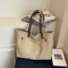 Bolso grande de estilo vintage para mujer, color liso, versátil, estilo casual, bolso de hombro para estudiantes, adecuado para la escuela y el trabajo, bolso tote