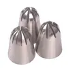 Bico de confeitar para biscoito de creme de 8 dentes, 3 peças, aço inoxidável, decoração de bolo, ferramentas de panificação DIY, 3 peças
