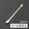 Cuchara Dosificadora de Acero Inoxidable 3*1 Cuchara Dosificadora de Doble Extremo Cuchara Dosificadora de Un Solo Extremo Cuchara Dosificadora de Cabeza Cuadrada Cuchara Dosificadora Engrosada Cola Cuadrada