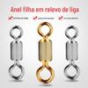 Xin Chaoyue Anel de Liga Embossada para Sogra Dourado Prateado Acessórios Giratórios para Equipamentos de Pesca Anel de Oito Caracteres Anel de Oito Caracteres Anti-Ferrugem