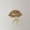 Chapéu de Bebê Qiunan Verão Novo Ins Renda Loli Chapéu Infantil Proteção Solar Chapéu de Palha Toldo para Bebê Chapéu de Pescador