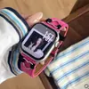 Hebilla en forma de corazón, correa de mezclilla bicolor para reloj, compatible con Apple Watch Series 12, 11 y 10