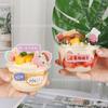 Taza de grasa en forma de U de moda Ahuatian Bobo crema fruta leche de soja taza de abrazo yogur helado sundae Taza Bobo