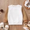 2024 Nuevo Sudaderas de Punto Unisex para Bebés y Niños Pequeños con Bloques de Color de Manga Larga Ropa Infantil de Primavera y Otoño