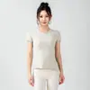Camiseta de Yoga para Mujer 2025 Primavera y Verano Nuevo Estilo Ligera de Manga Corta Ropa Deportiva para Correr Entrenamiento Fitness Yoga Tops para Mujer