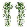 Simulación transfronteriza de Amazon: Rosa verde colgante de pared, tira de hiedra artificial, decoración del hogar, cesta colgante de planta verde, flor falsa colgante de pared.