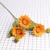 Simulación de 7 pequeños girasoles, flores de seda, arreglos florales hechos a mano para bodas, decoración de hoteles, flores falsas, decoración de bodas, flores
